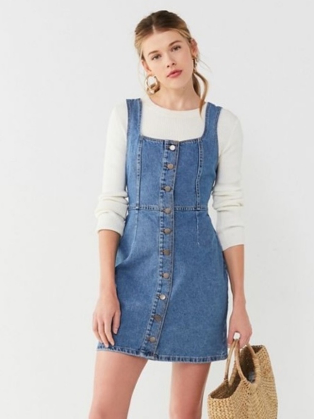 Urban Outfitters button down denim mini dress Size 12‎